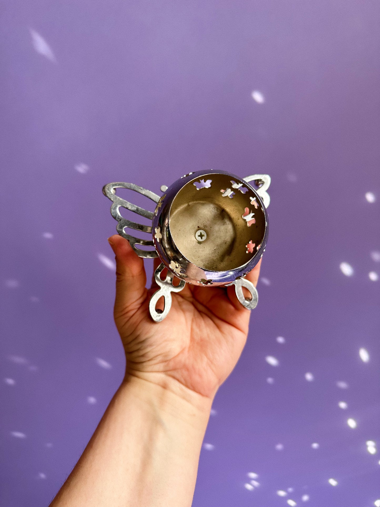 Metal Butterfly Tealight Candle Holder