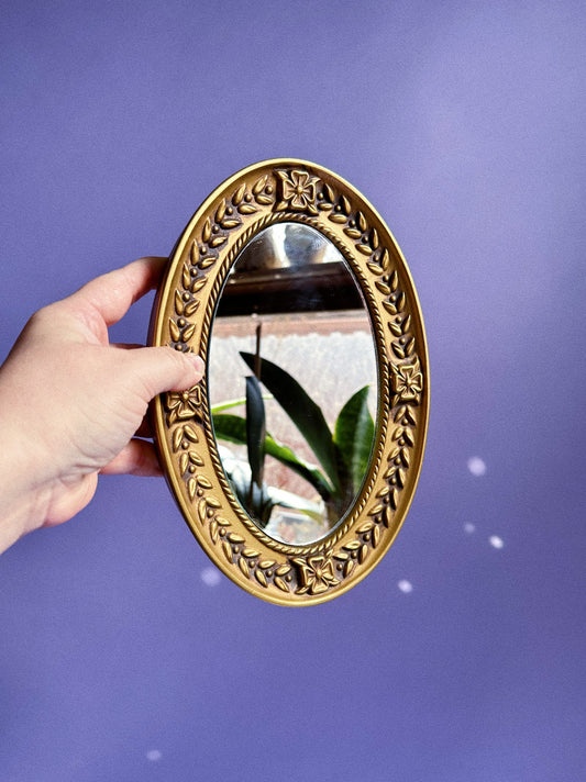 Vintage Mirror Miller Studios 1966 Chalkware Hollywood Regency