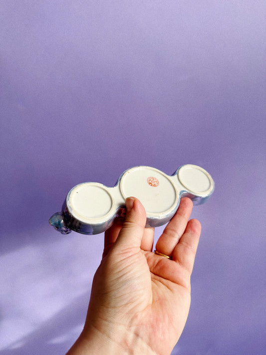 Vintage Porcelain Trio Bird Dish Vanity Japan