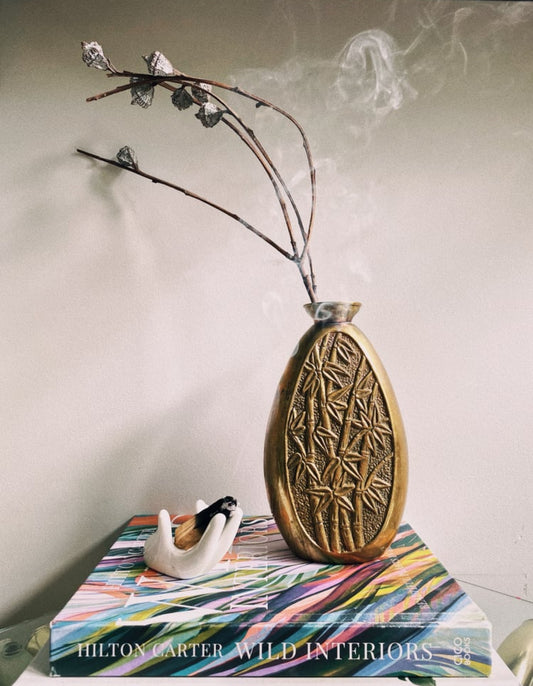 Vintage Solid Brass Vase