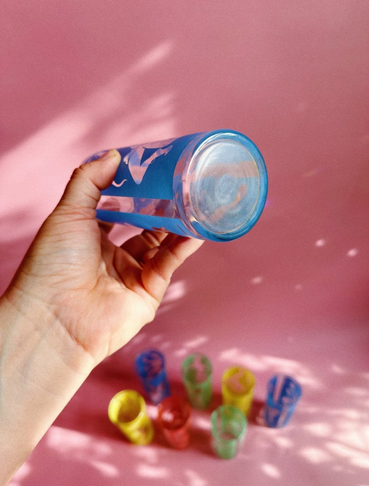 Vintage 1960s Set of 8 Mid Century Modern Cocktail Highball Glasses