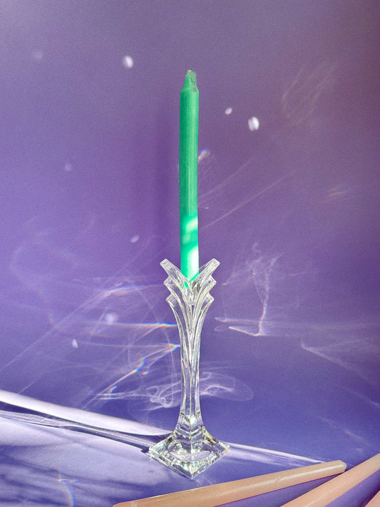 Vintage Mikasa Deco Heavy Crystal Candleholder