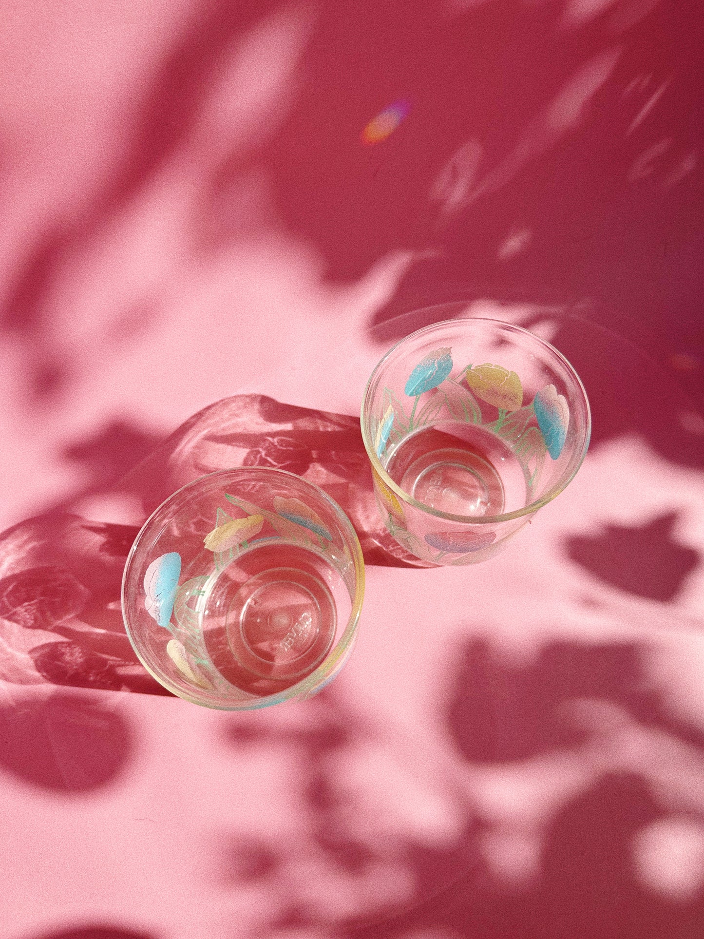 Vintage Short Culver Tulip Acrylic Tumblers