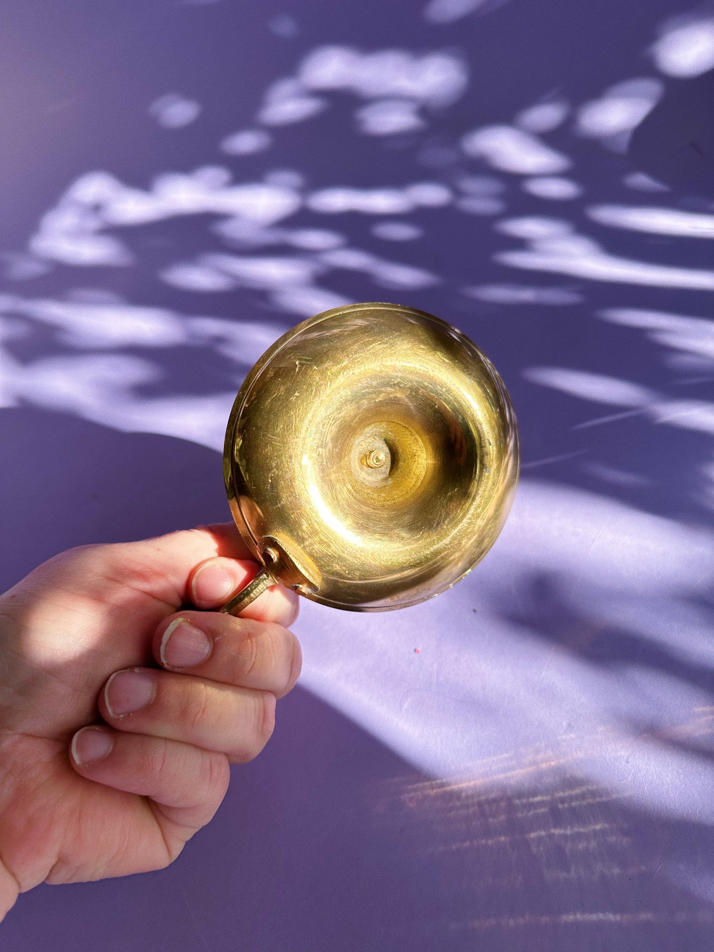 Vintage Brass Chamber Candlestick for Taper Candles
