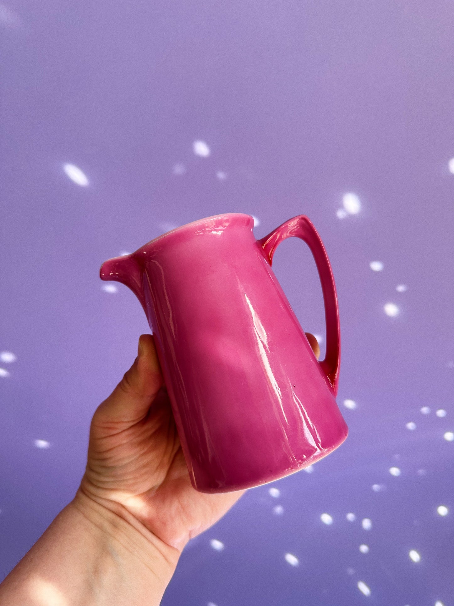 Vintage German Pink Porcelain Pitcher