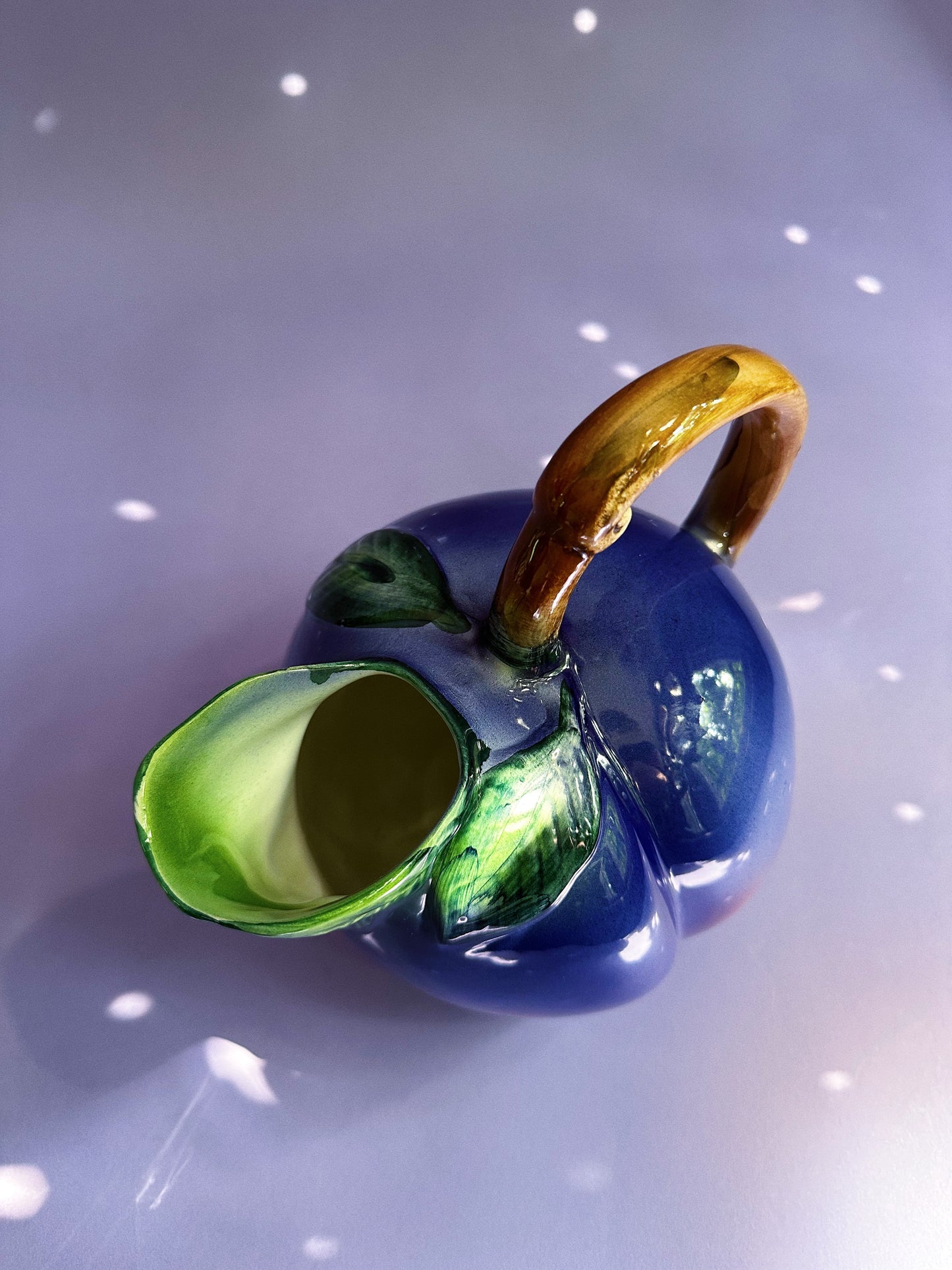 Vintage Italian Blueberry / Plum Water Pitcher