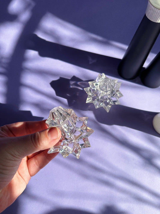 MCM Lucite Starburst Salt & Pepper Shakers