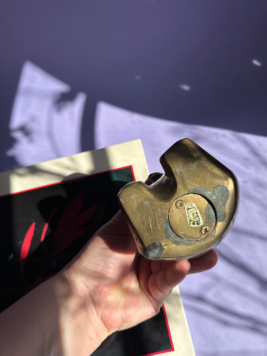 Vintage Brass Teddy Bear Bank