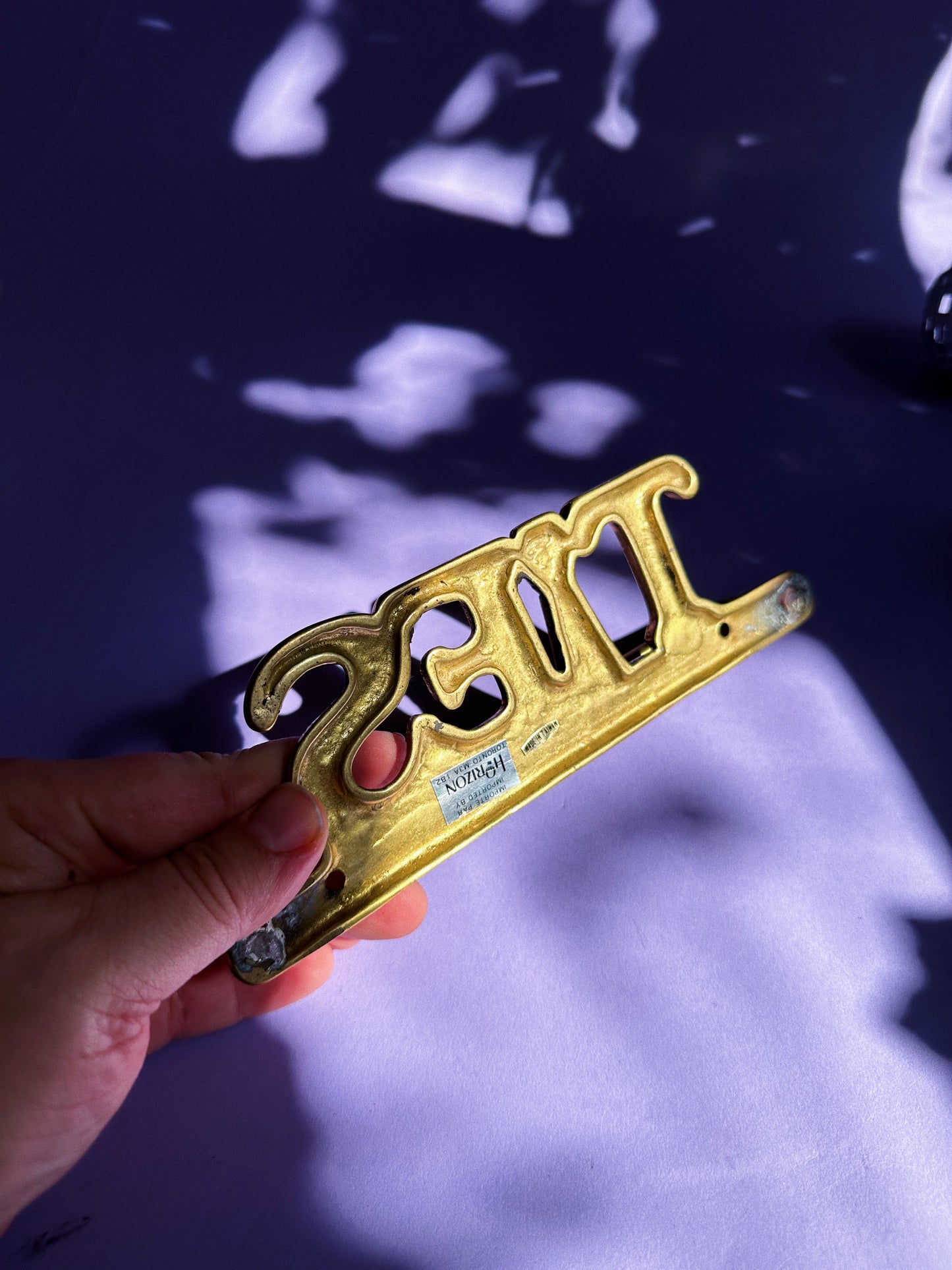 Vintage Brass Tie Hanger “Ties” NIB