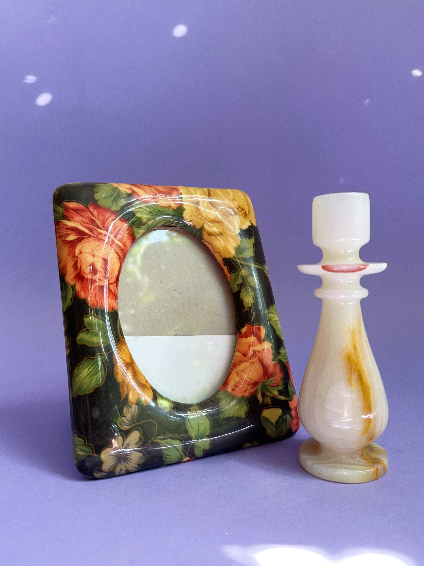 Vintage 90s Floral Picture Frame