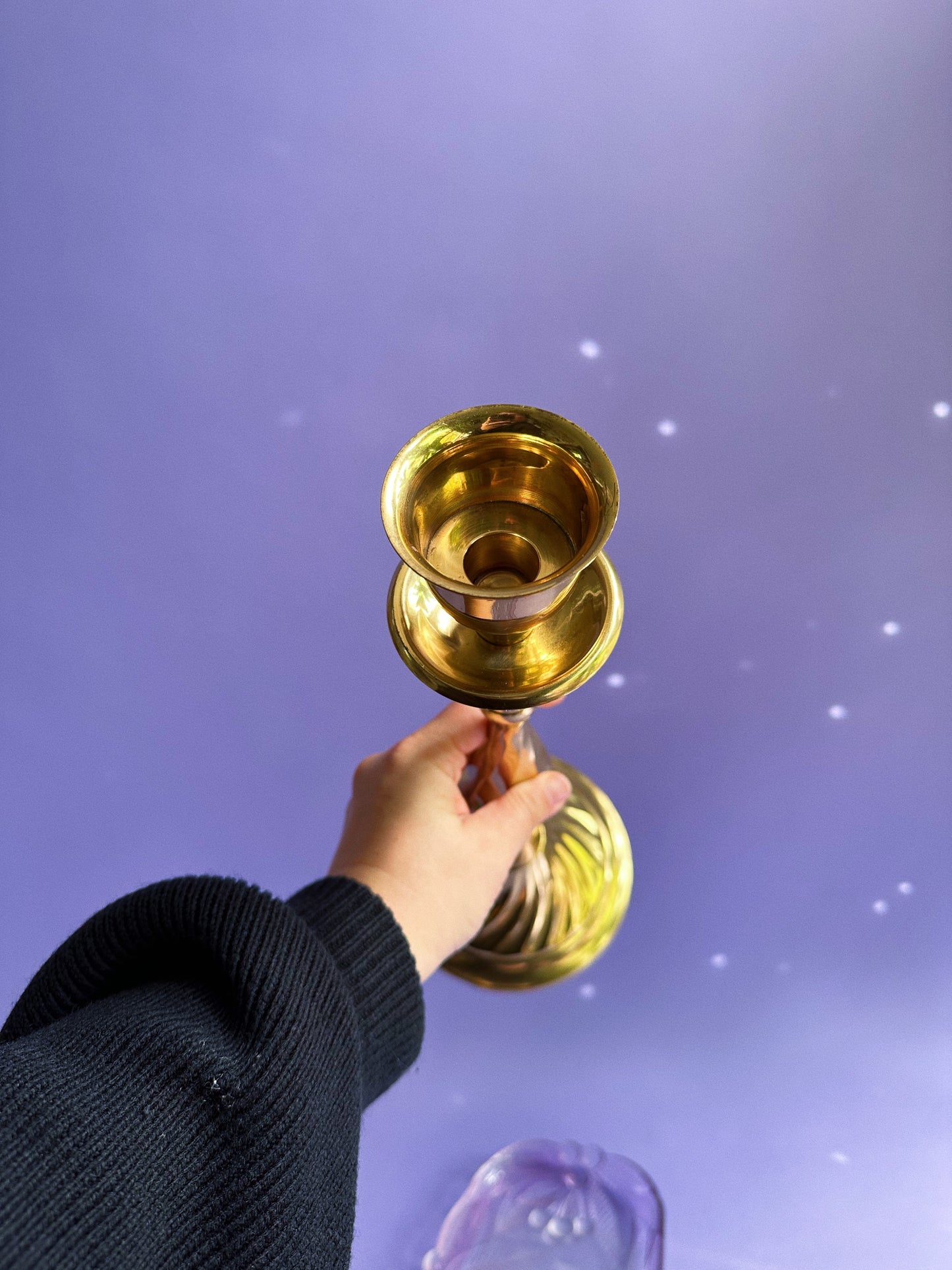 Very Large Brass Candlestick Taper Candle Holder