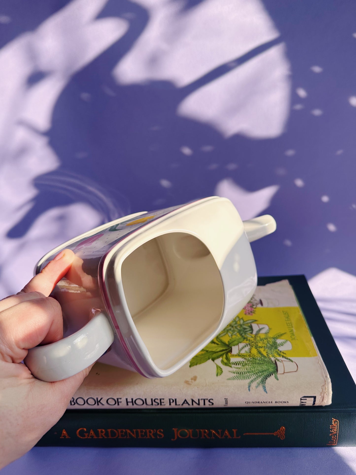 Vintage 1980s Ceramic Tulips Teleflora Plant Watering Pitcher