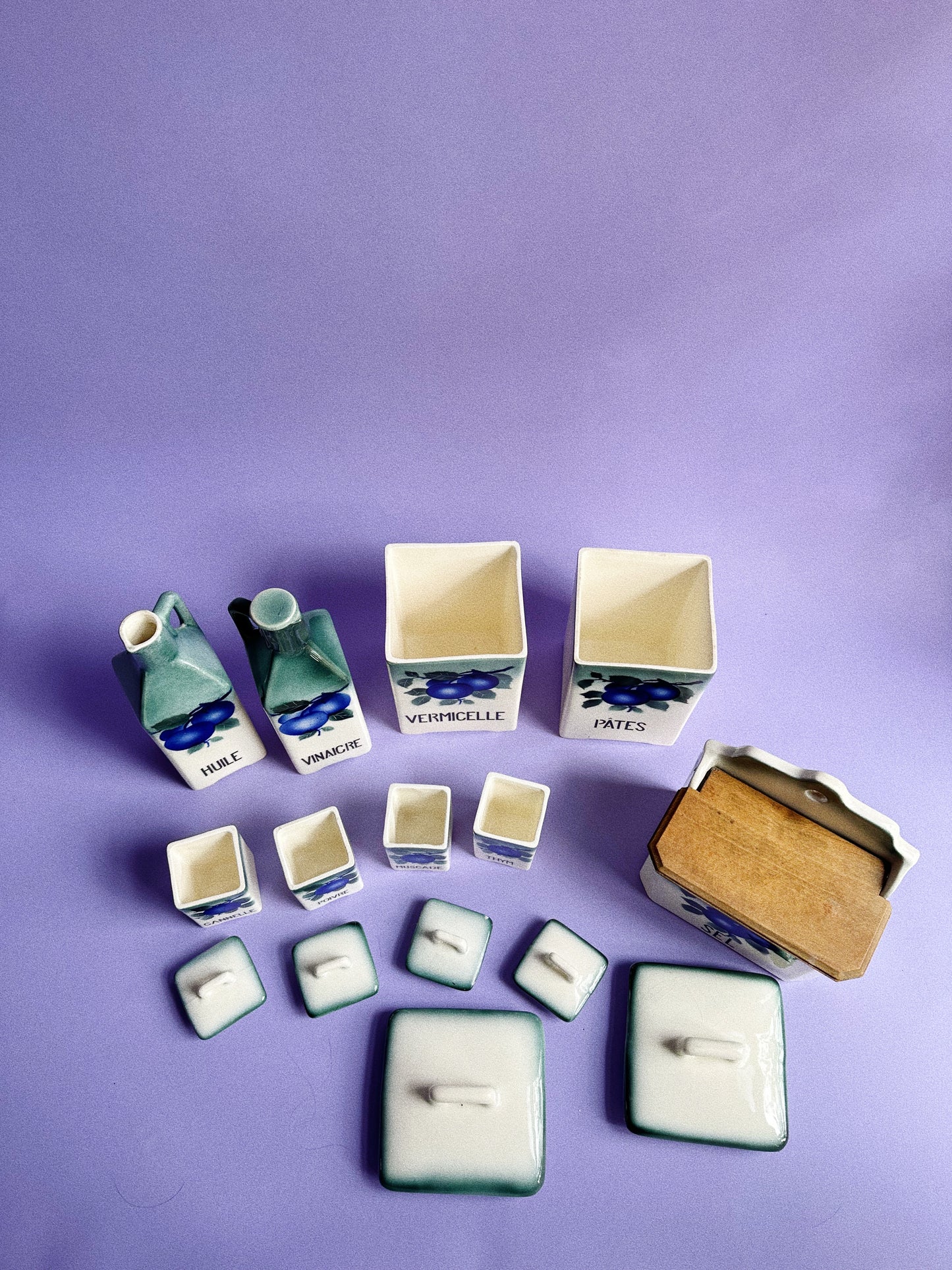 1920s Antique Porcelain Kitchen Canisters by Ditmar Urbach