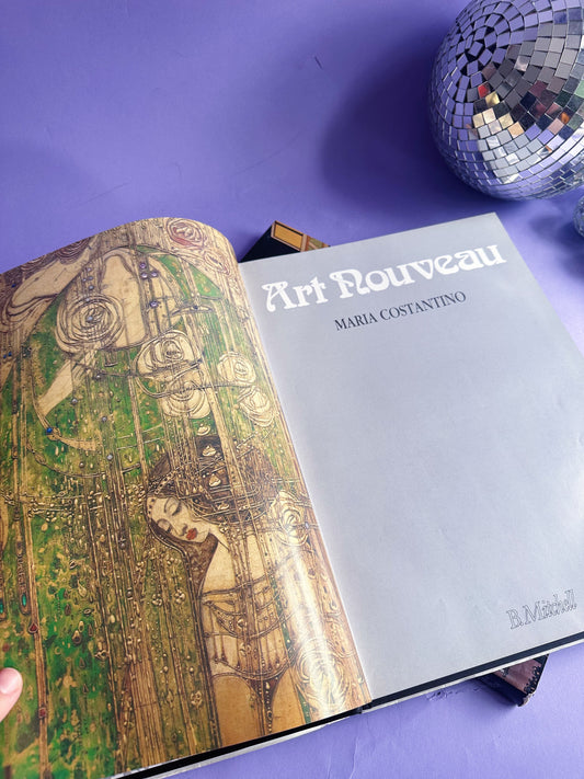 Vintage Large Art Nouveau Hardcover Coffee Table Book by Maria Costantino