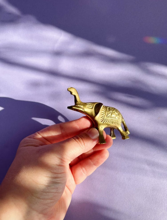 Vintage Small Solid Brass Elephant Bottle Opener
