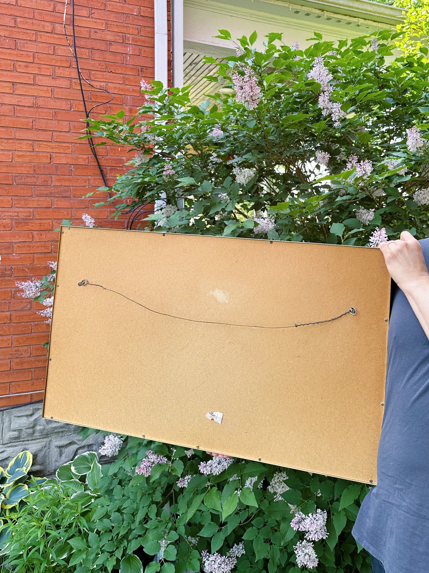 Large MCM 3 Owls Matted & Framed Art by John Hoyman 1960s