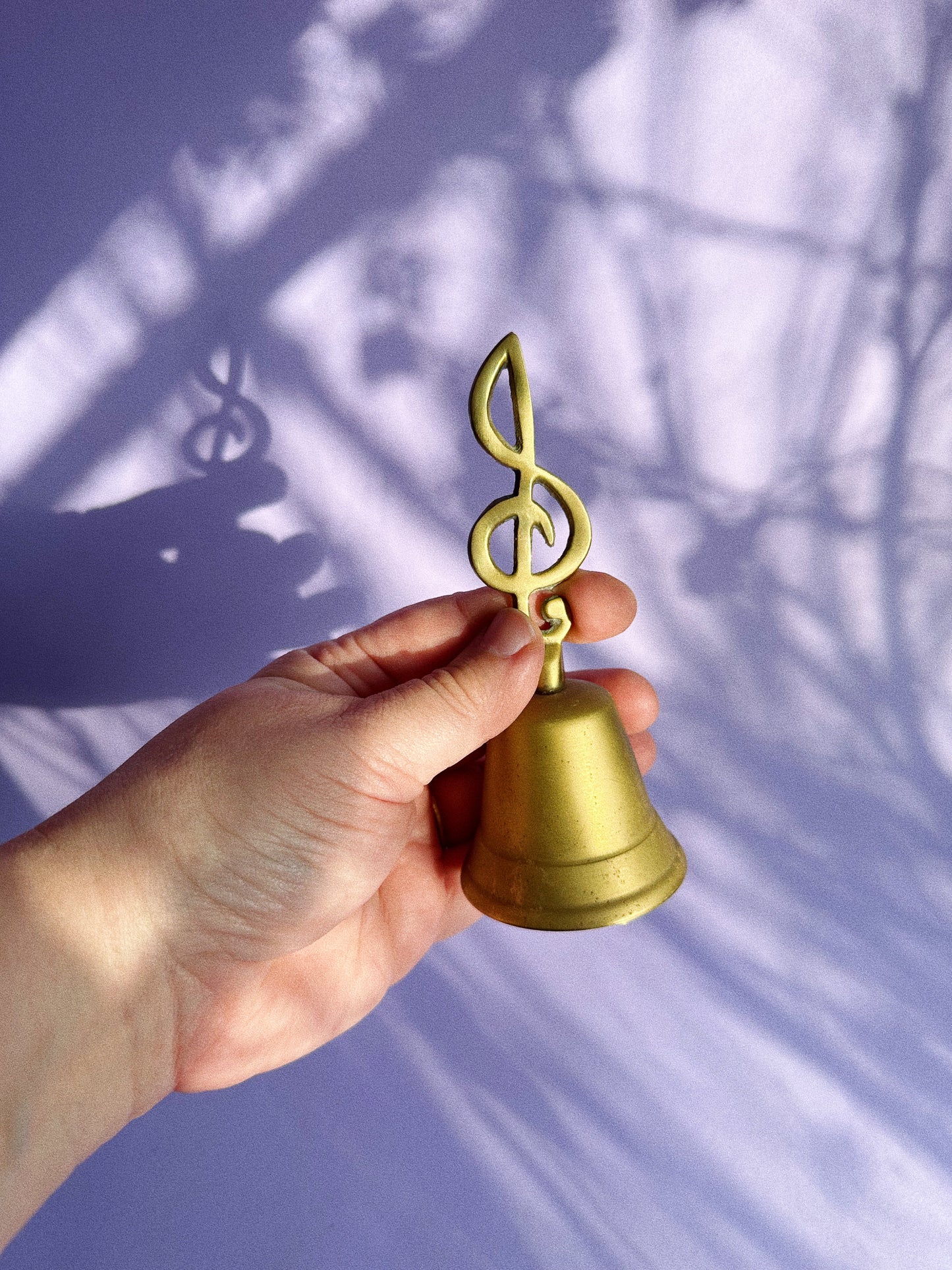Vintage Treble Clef Brass Bell
