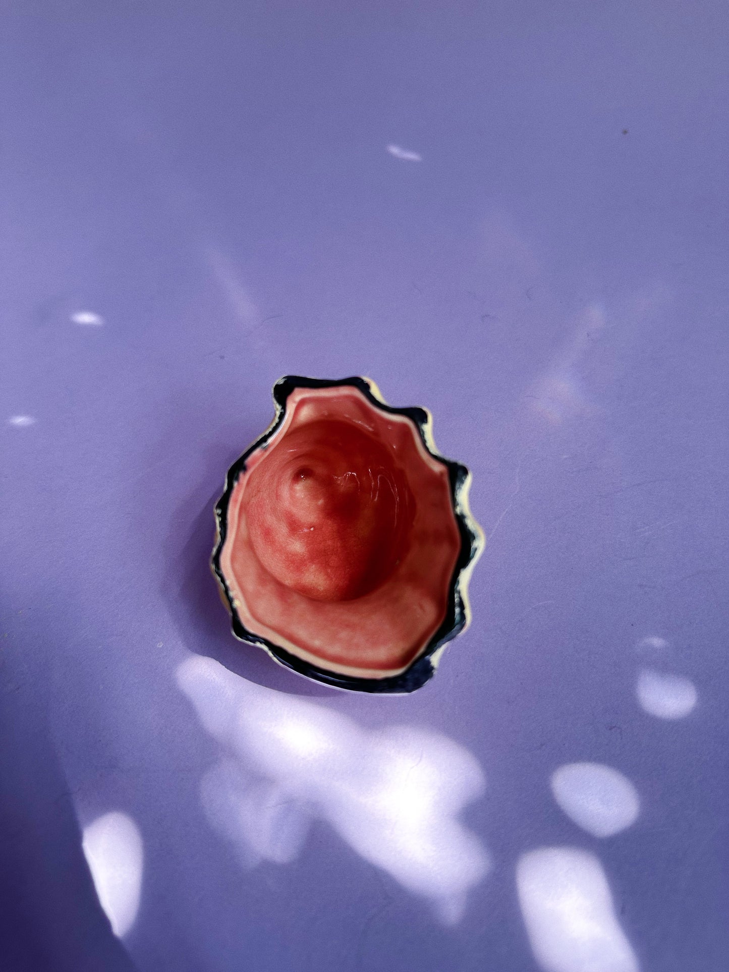 Vintage Ceramic Small Seashell Ring Dish