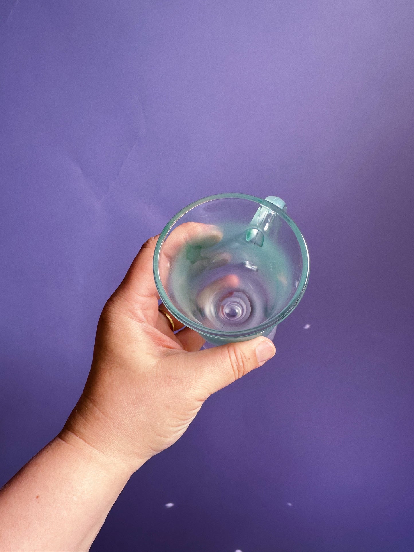 Vintage Libbey Frosted Footed Glass Mugs Cups with Handle, Set of 3