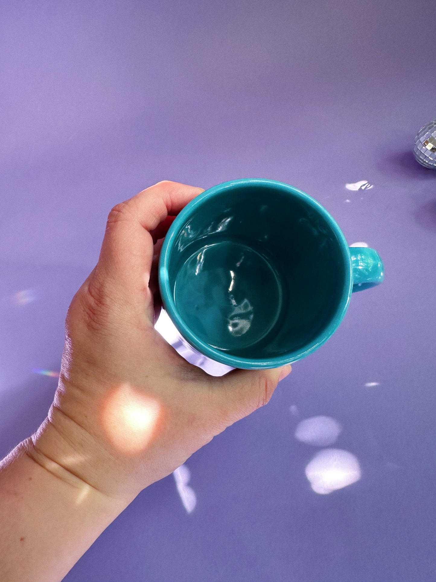 Vintage 90s Waechtersbach West Germany Mug Turquoise Aqua Chicago