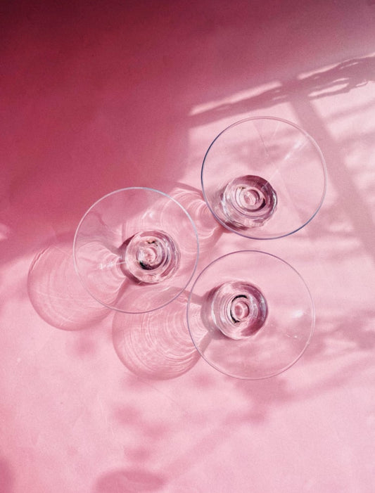 Ice Cube Bottomed Martini Glasses