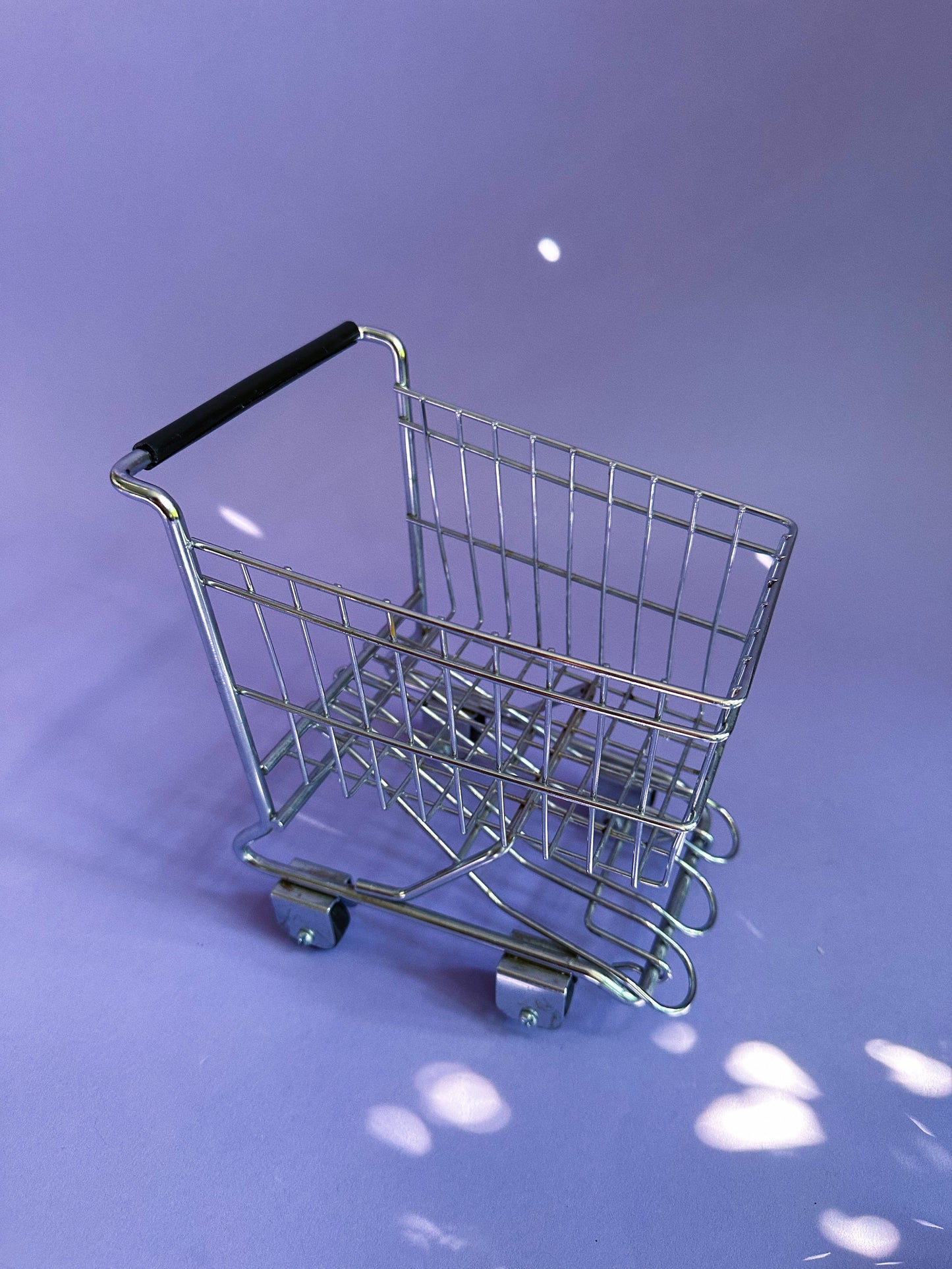 Mini Small Shopping Trolley Cart Metal Basket Collectable