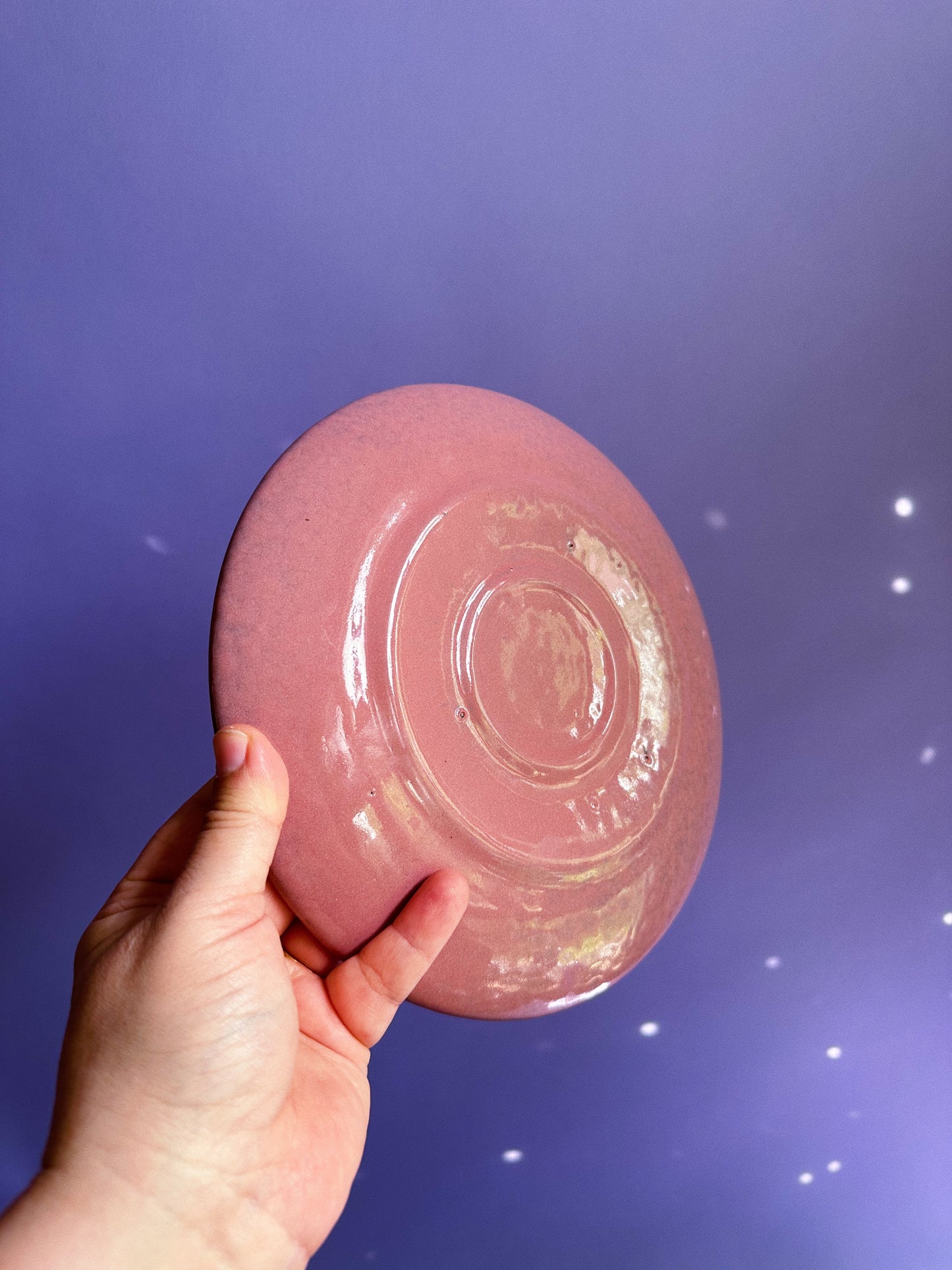 Dusty Rose Mouse Cheese Plate Pottery