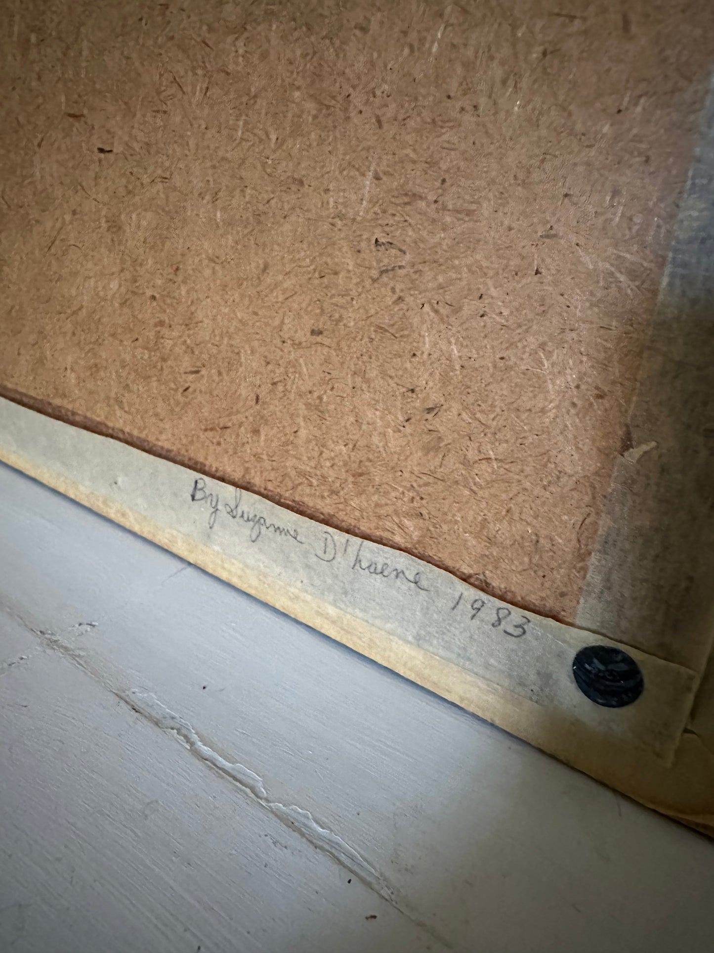 Vintage Japanese Matsuhato Bunka Punch Embroidery Pink Cat Framed