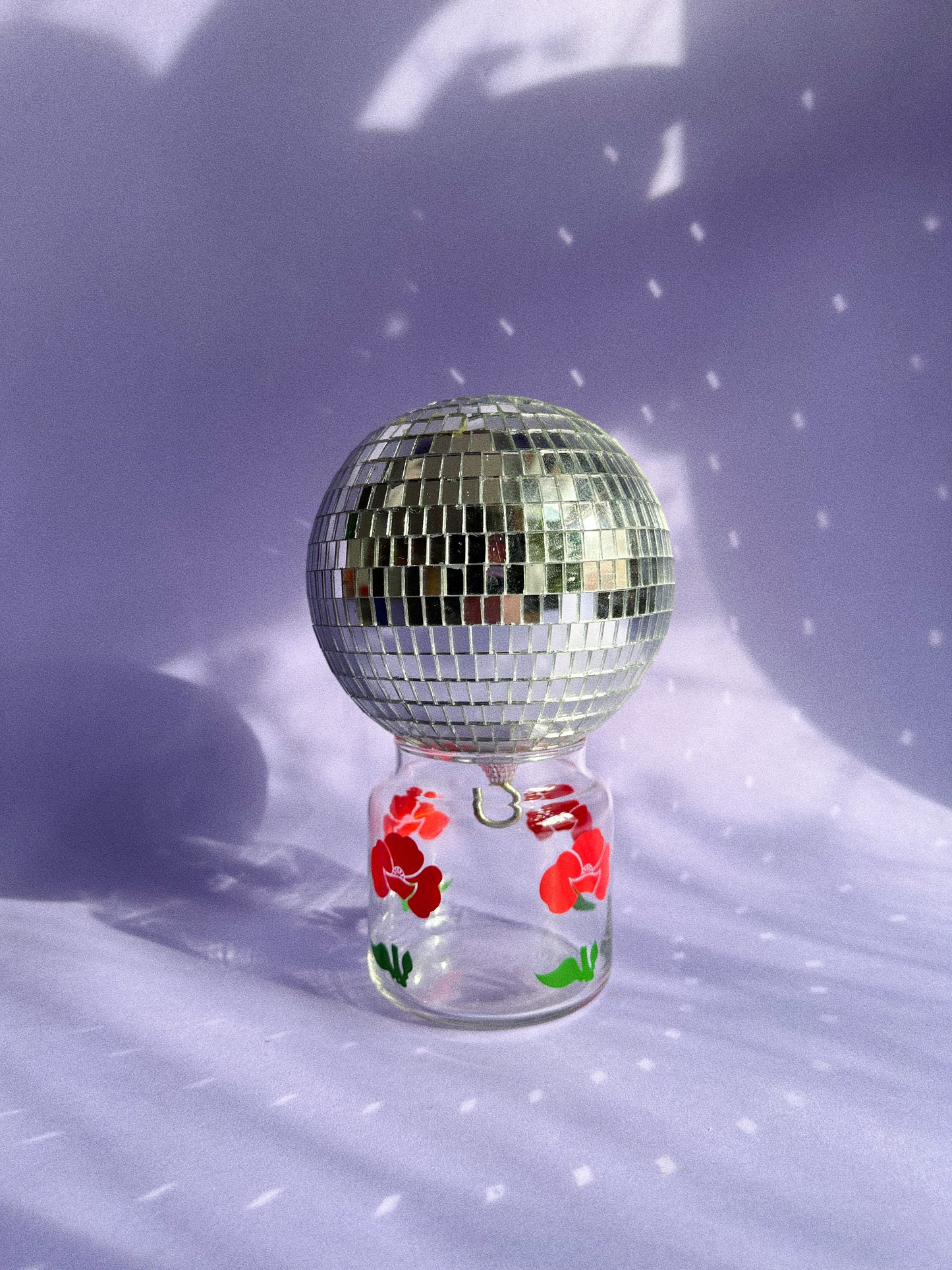 Vintage Anchor Hocking Red Foxy Poppy Glass Canister