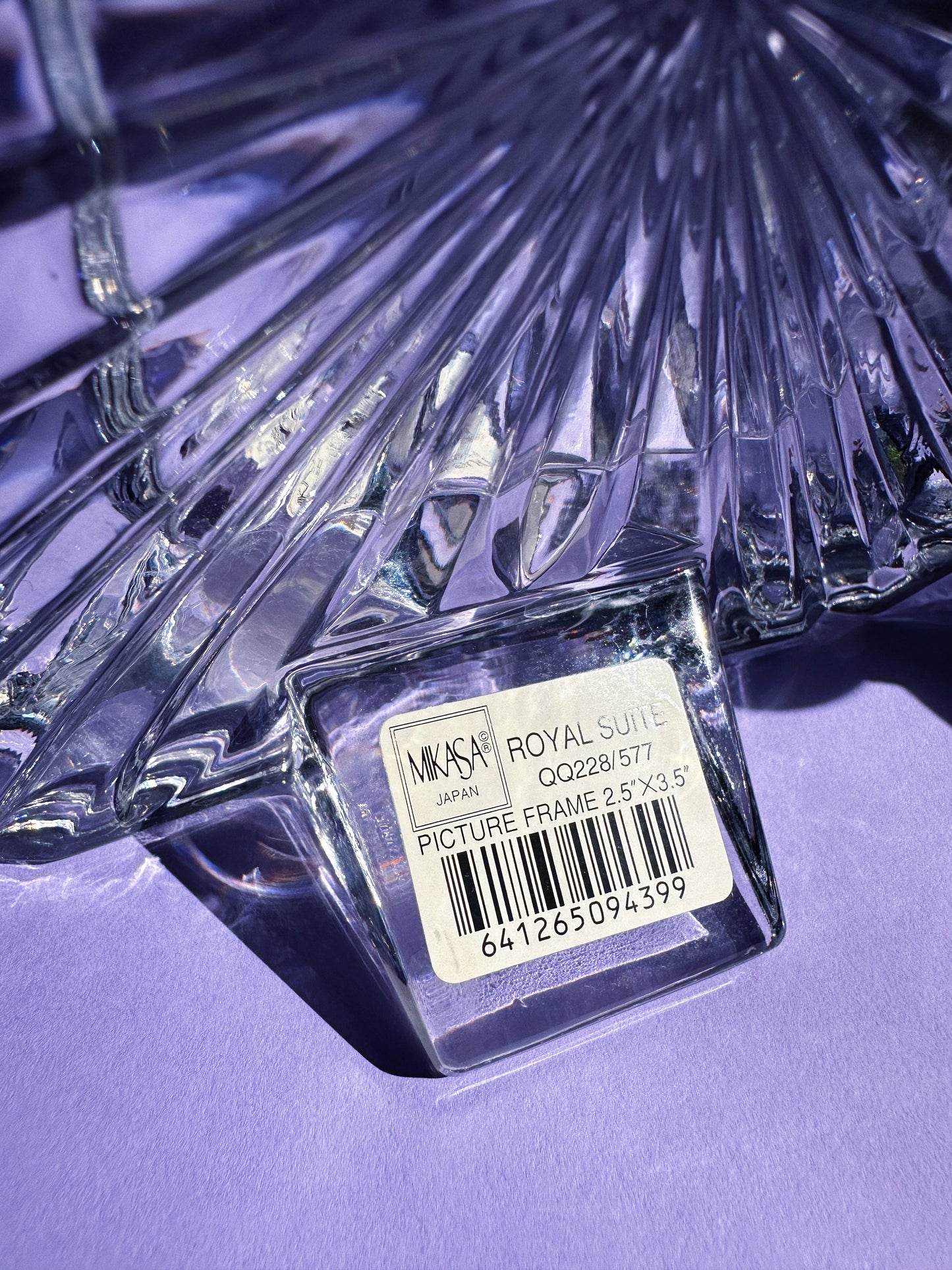 Vintage Crystal Mikasa Photo Frame