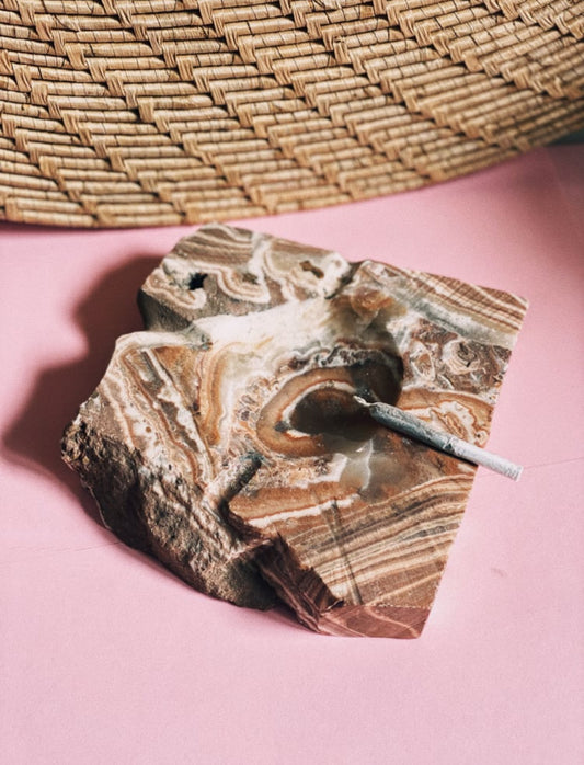 Vintage Heavy Stone Ashtray