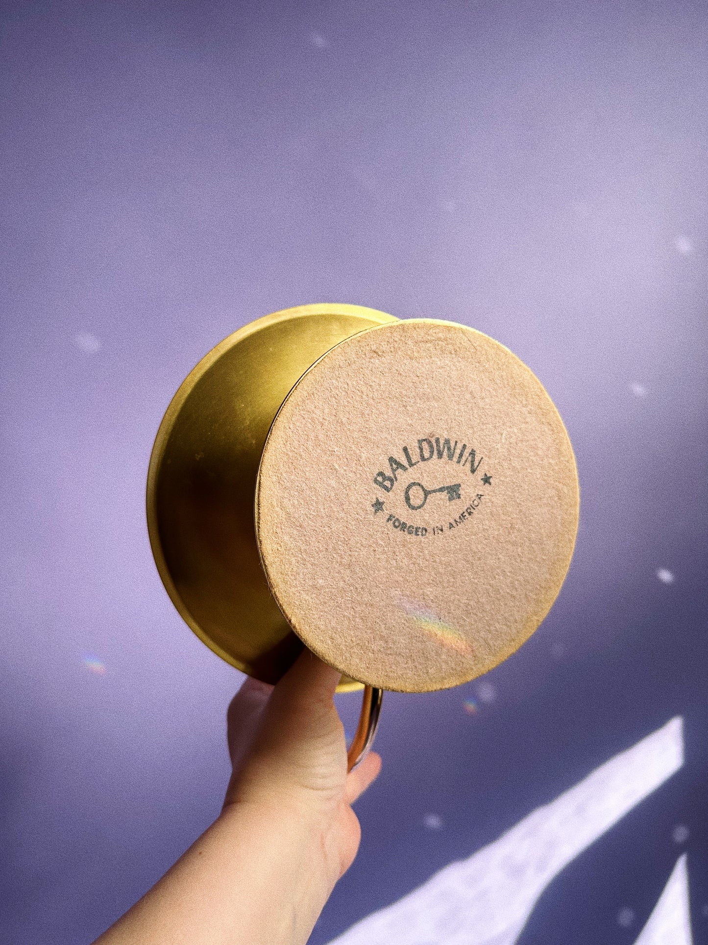 Vintage Baldwin USA Solid Brass Hurricane Candle Holder Lamp Glass