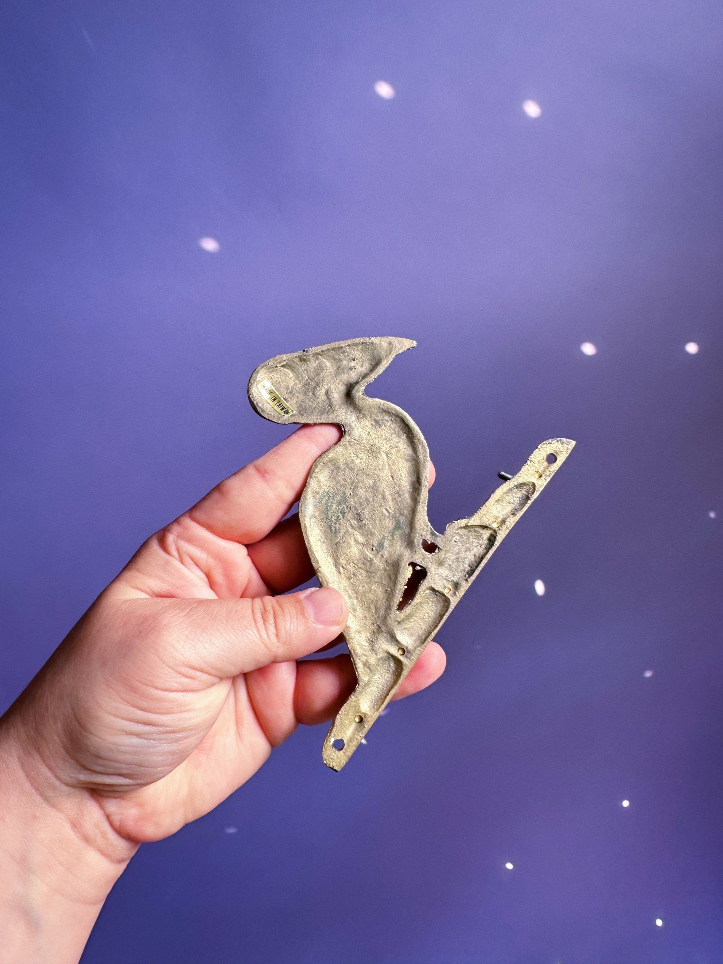 Vintage Brass Pelican Key Hooks