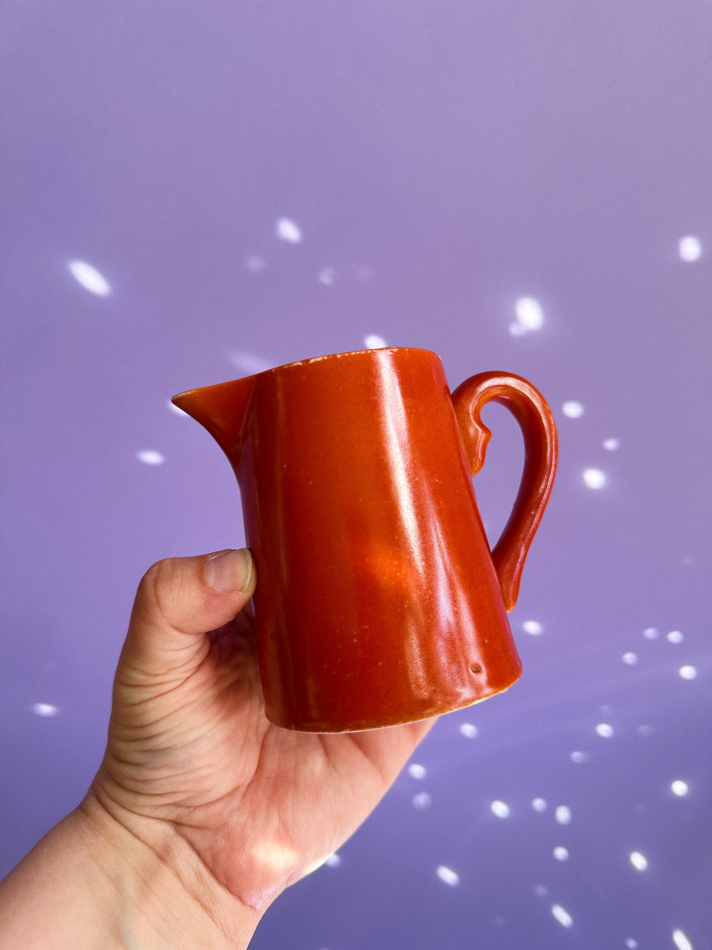 Vintage Burnt Orange Small Pitcher
