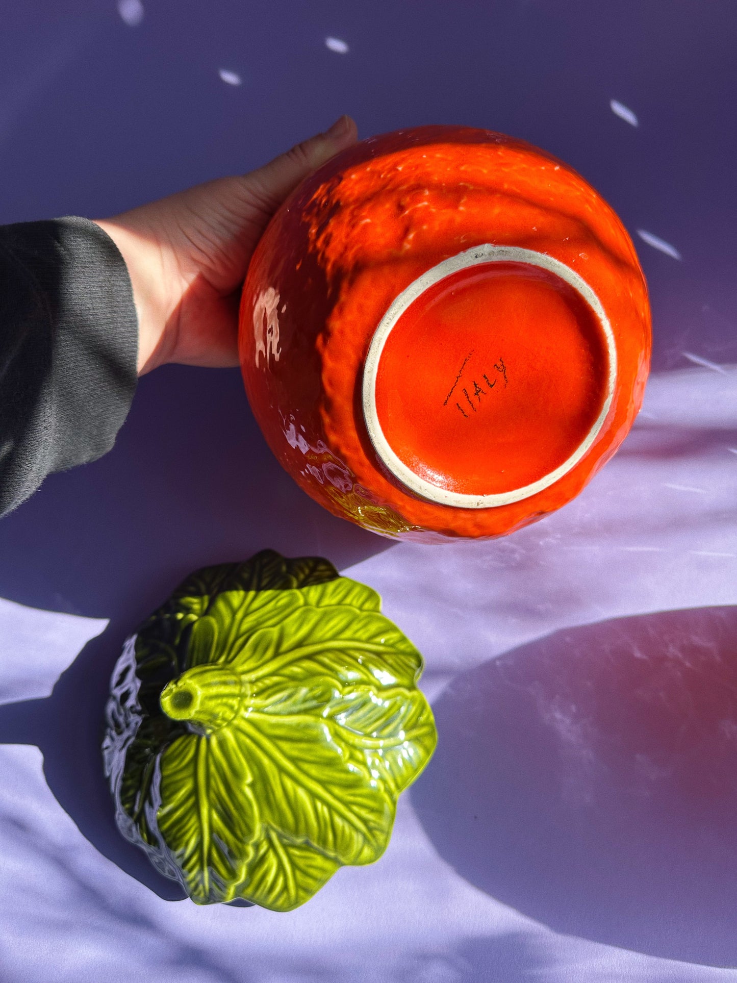 Vintage Orange Italian Cookie Jar