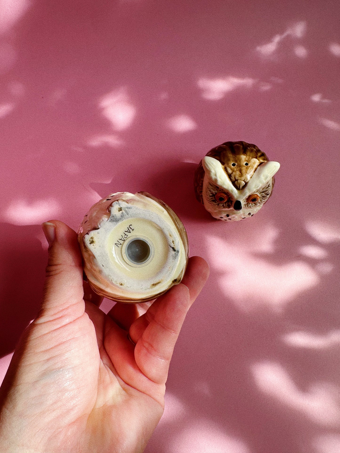 Vintage Ceramic Owl Salt & Pepper Shakers