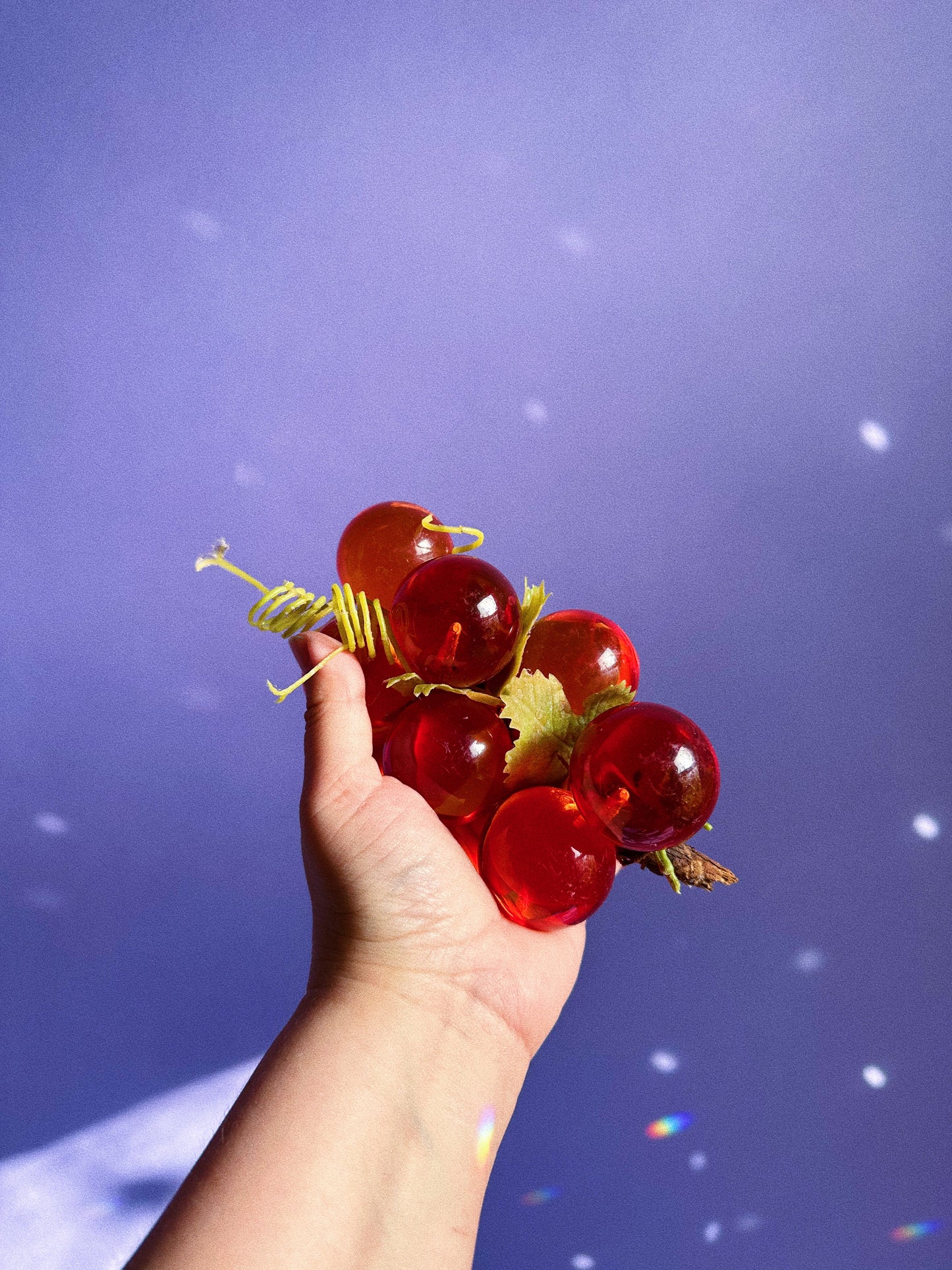 Vintage Red / Orange Lucite Grapes