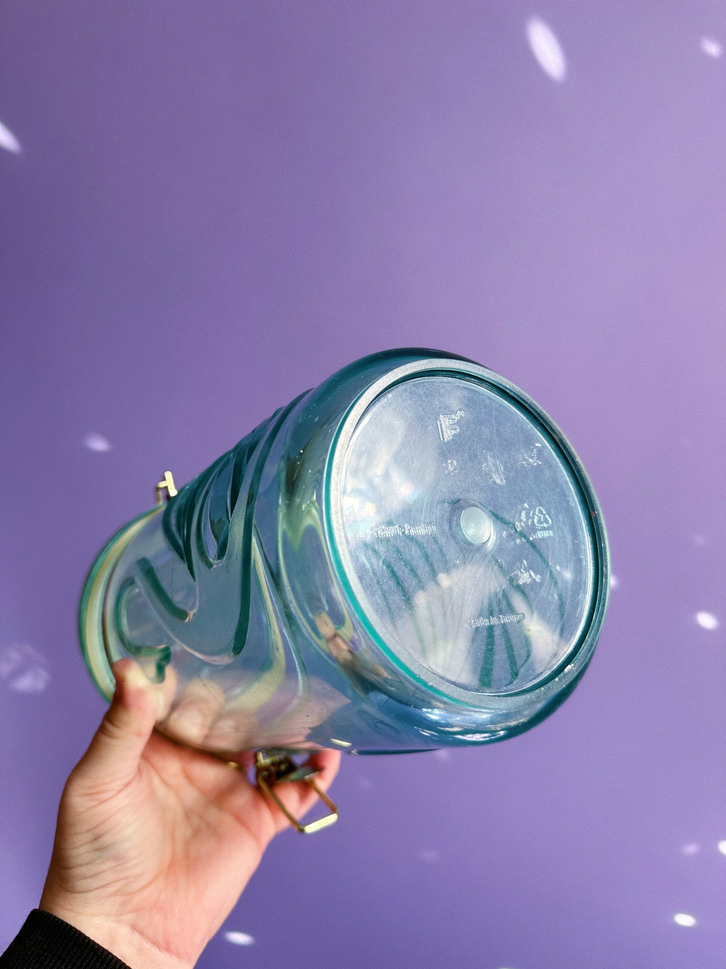 Vintage Acrylic Teal Swan Canisters