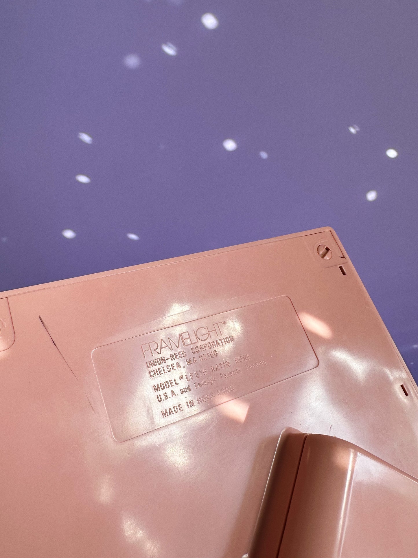 Vintage Post Modern Satin Rose Light Up Framelight