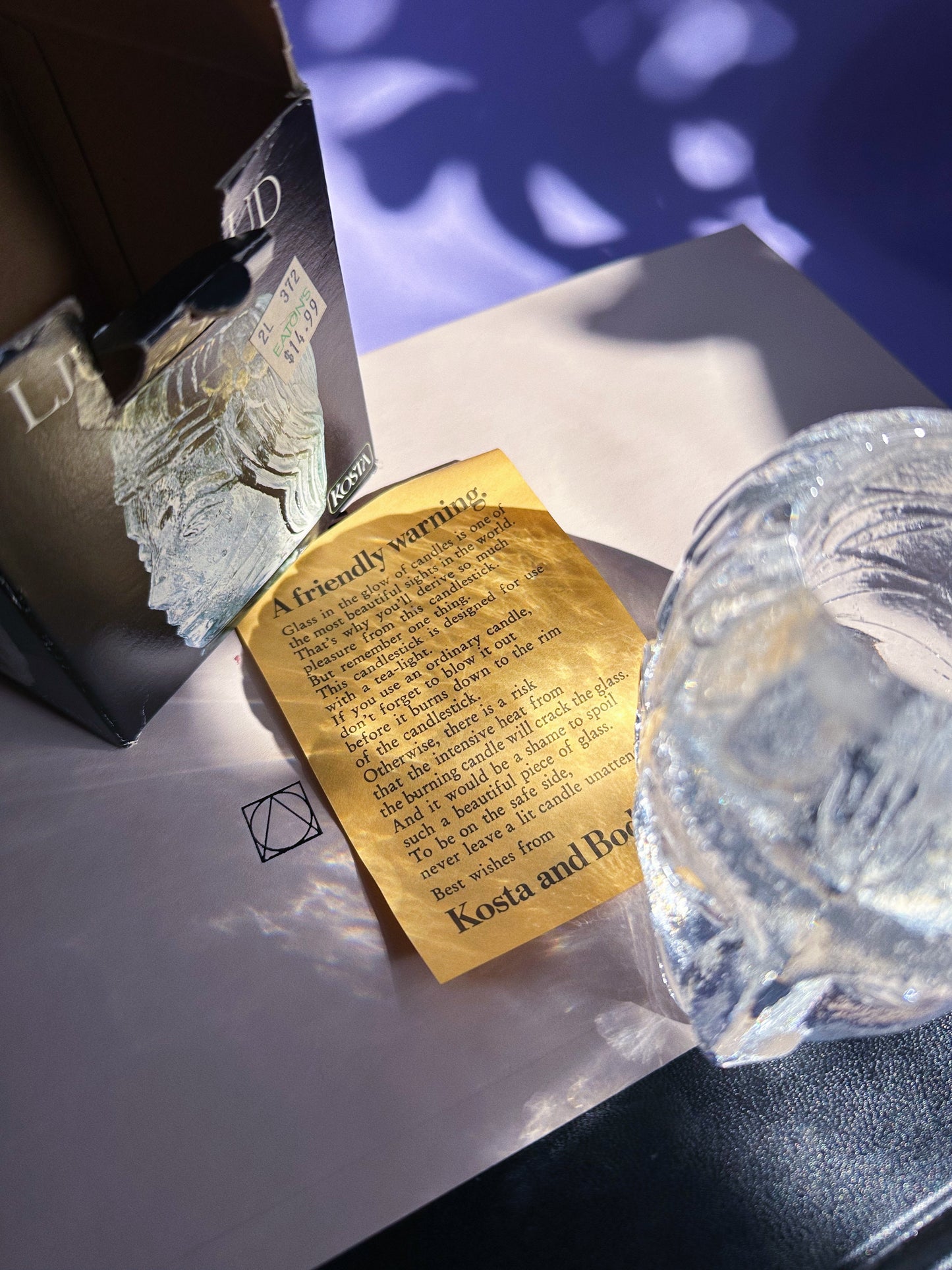 Vintage Kosta Boda Art Glass Head Candle Holder Designed by Bertil Vallien