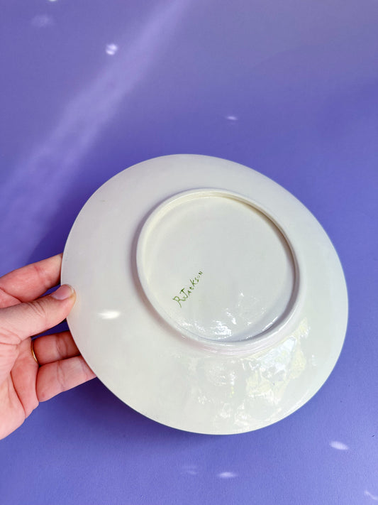 Sweet Vintage 3D Floral Ceramic Plate