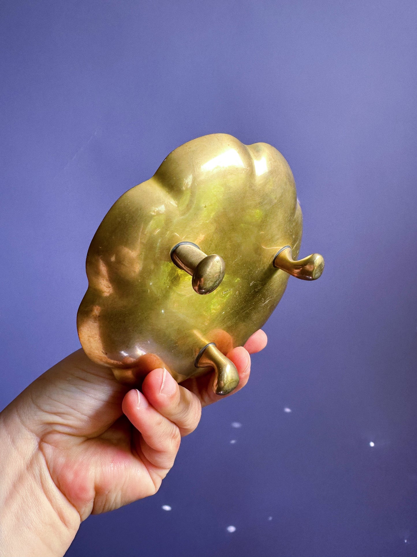 Vintage Footed Brass Dish