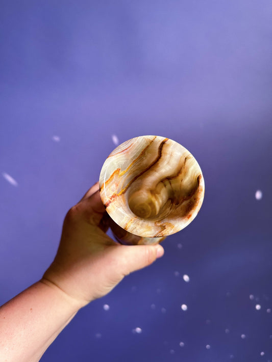 Vintage Heavy Marble / Alabaster Stone Vase