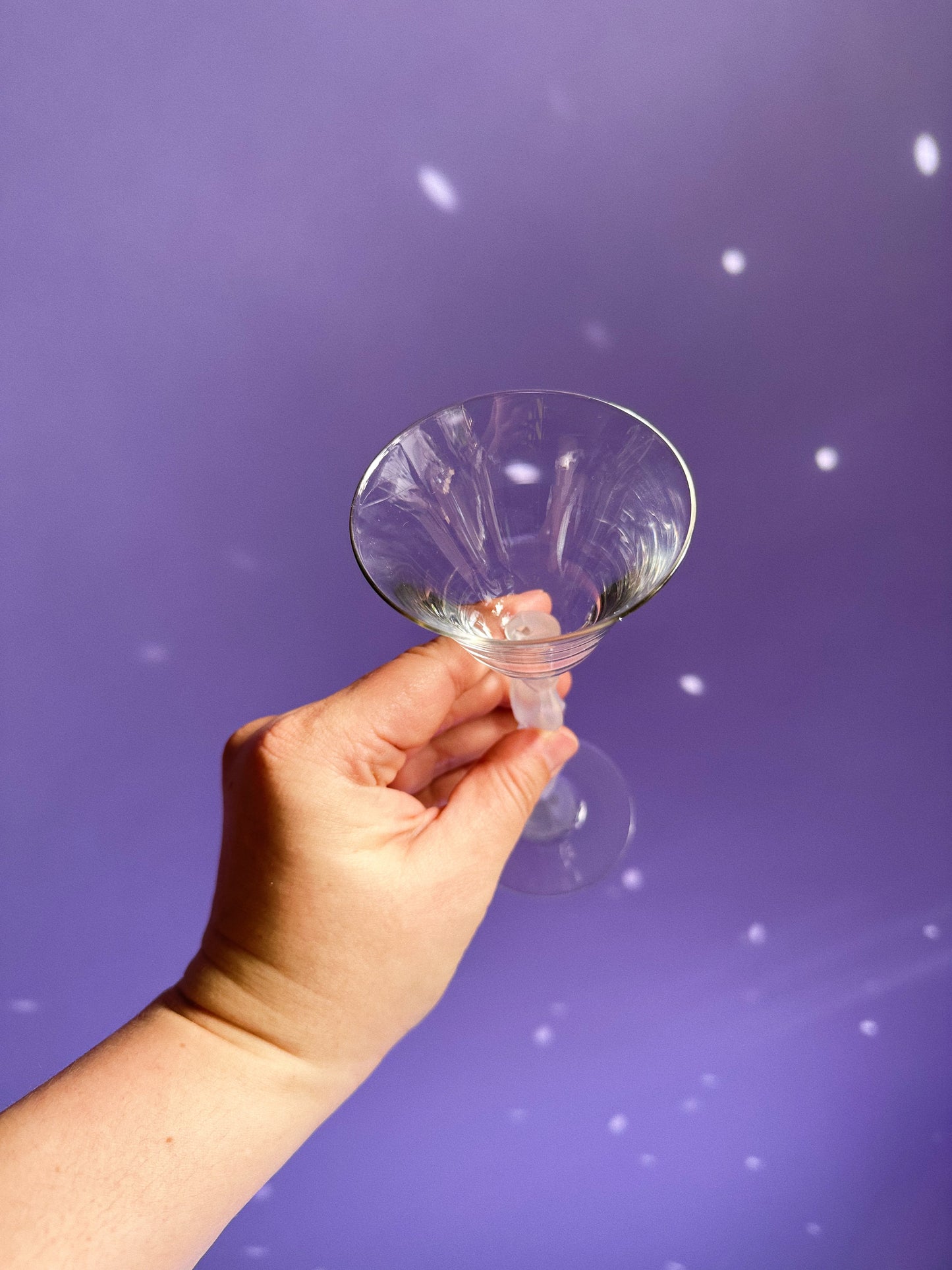 Bayel French Art Deco Crystal Cocktail/Wine Glass Nude Woman Stem