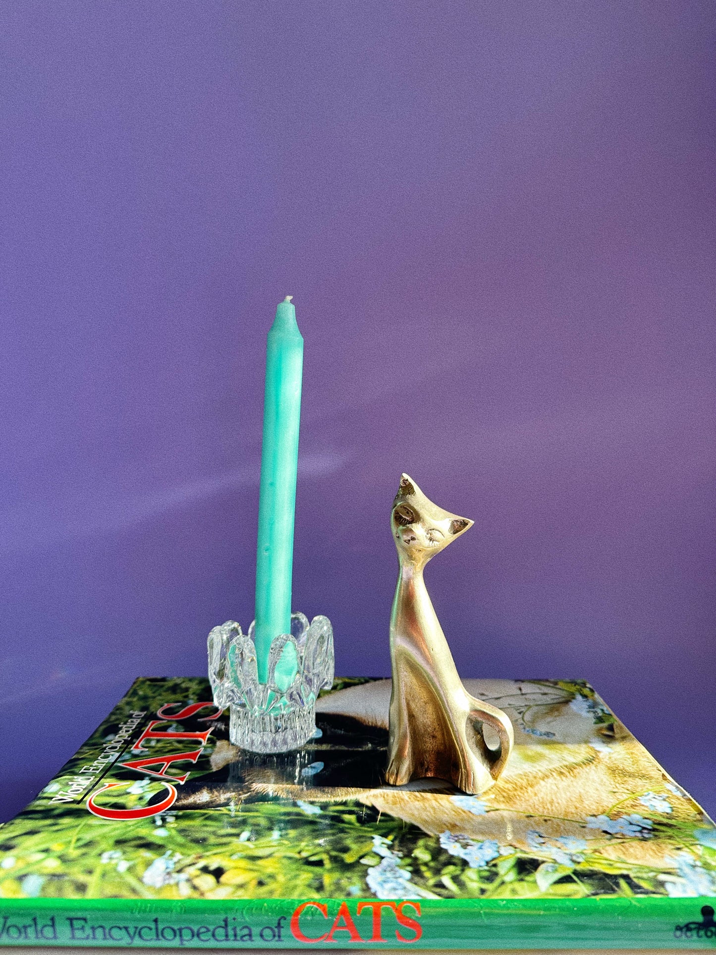 Vintage Brass Cat Sculpture