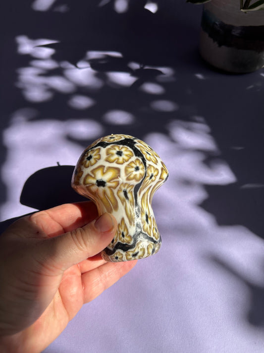 Vintage Mushroom 70s Flower Power Candle