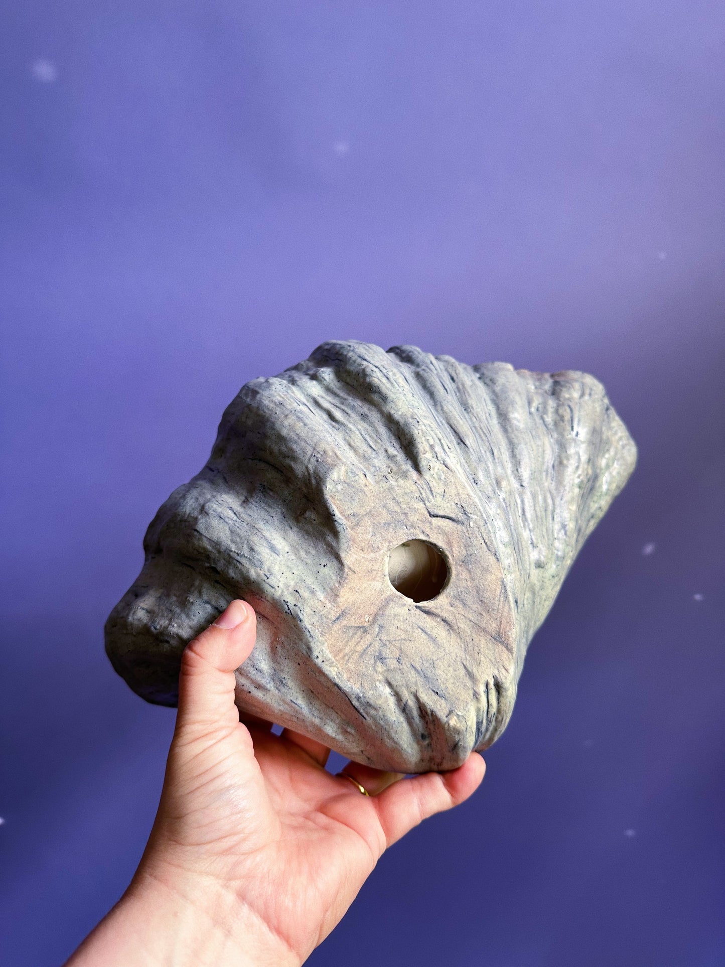 Vintage Large Ceramic Seashell Throw Dish