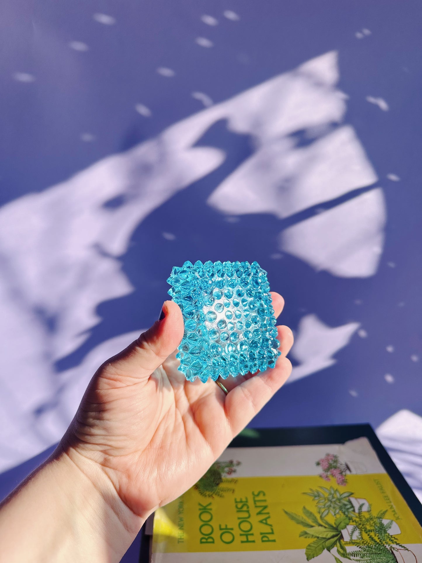 Vintage Fenton Hobnail Aqua Blue Votive Candle Holder /Ashtray / Salt Cellar