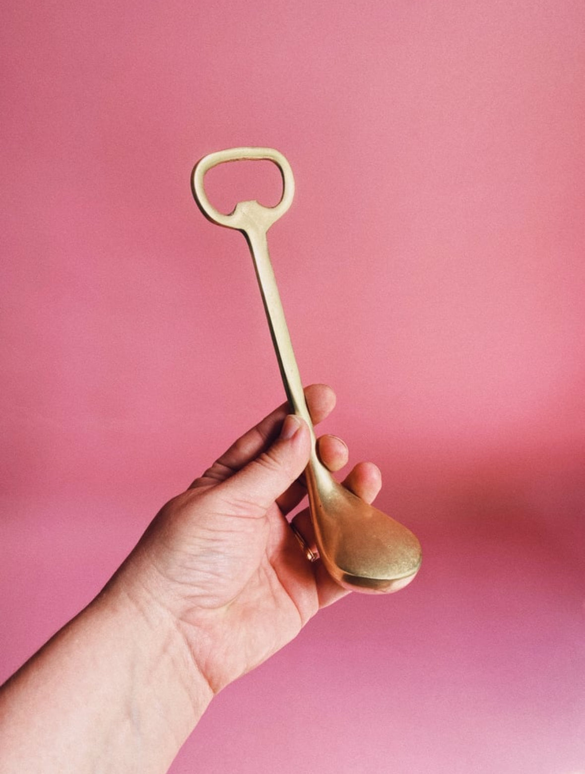 Heavy Vintage Solid Brass Golf Club Driver Bottle Opener