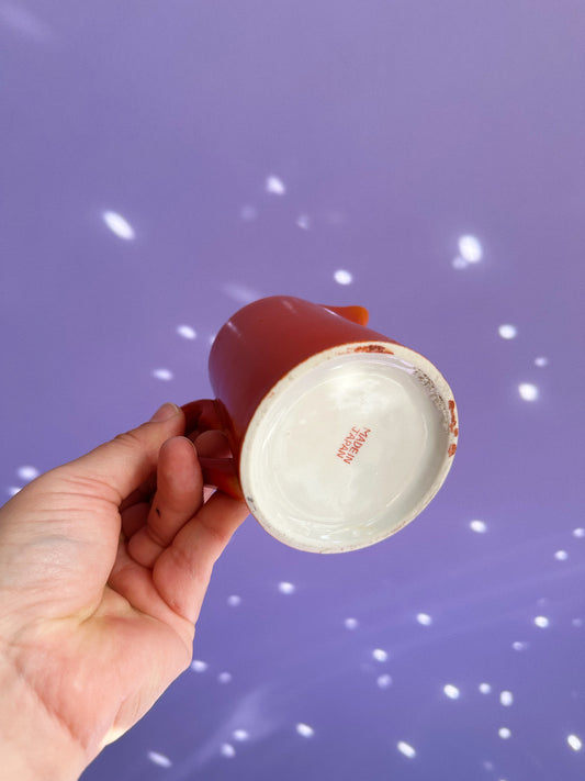 Vintage Burnt Orange Small Pitcher